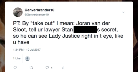 Tweet of Constantia to Joran