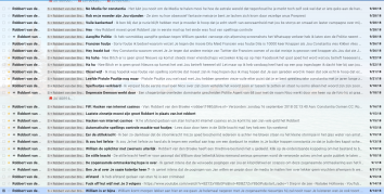 The harvest of Robbert van den Broeke hate emails since about the last blog on my Parameter Wordpress site